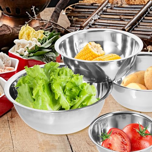 Set de 5 tazones de acero inoxidable para cocina miniatura 3