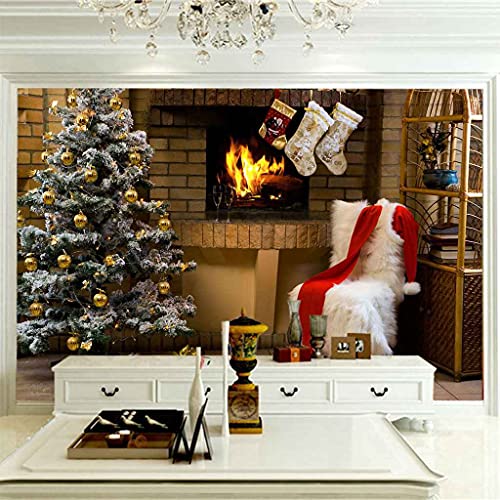 Papier peint canevas Noël poster 3D qualité HD 350x256 - 4