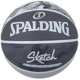 balones de basquet originales spalding Gum Spalding Sketch Jump Ball 84382Z - Balón de Baloncesto Unisex, Color Negro