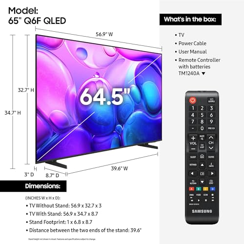 Image of Samsung 65 inch Class, QLED, 4K, QLED Smart TV, 2025 (QN65Q6FAAFXZA)