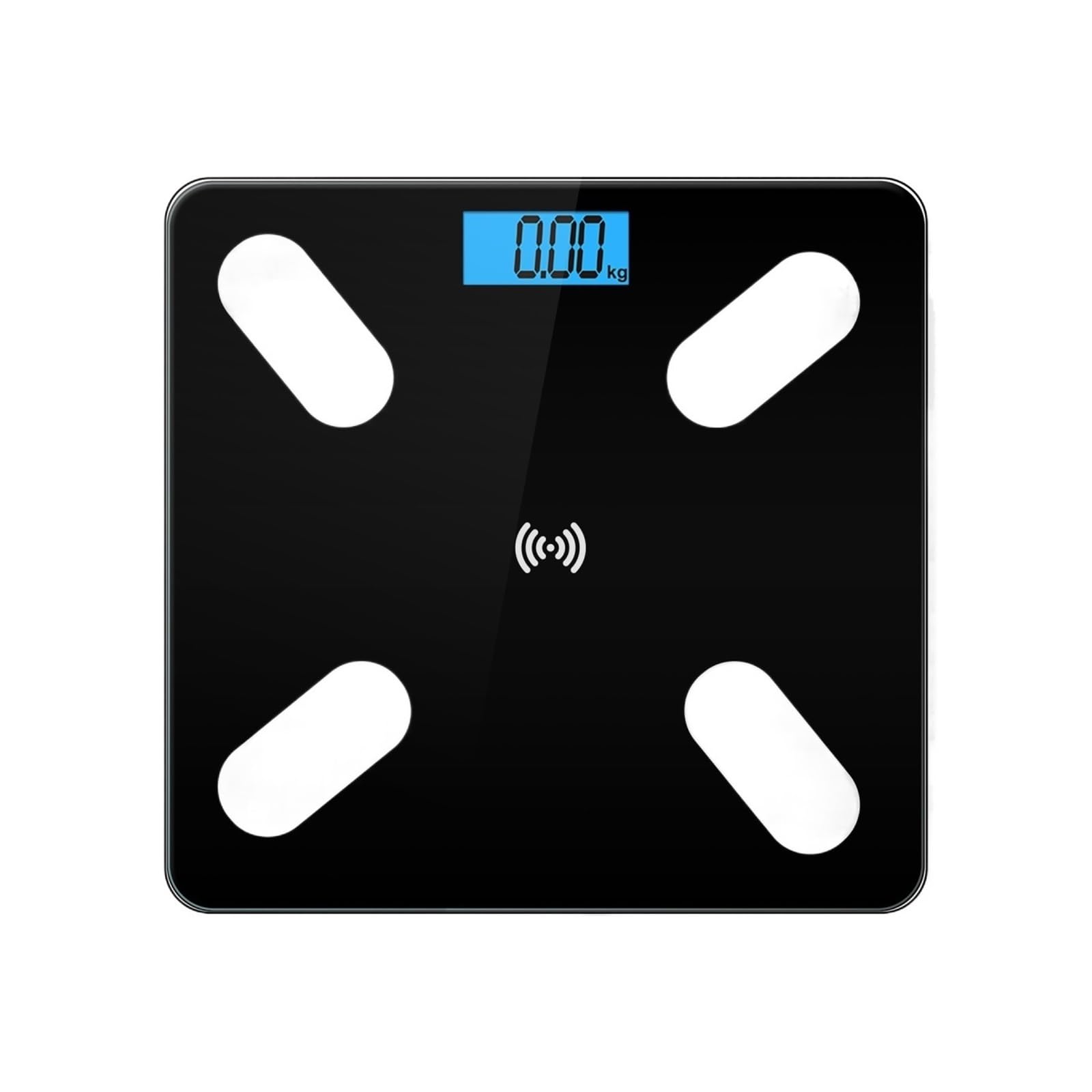 Básculas de baño digitales Báscula De Peso Corporal Digital Báscula De Baño Inteligente Equilibrio Salud Bluetooth Grasa Corporal Pesaje Electrónico Inteligente LCD Digital ( Color : Black with batter