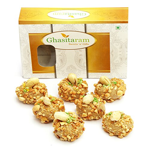 Ghasitaram Gifts Indian Sweets - Roasted Kaju Laddoo, 200g