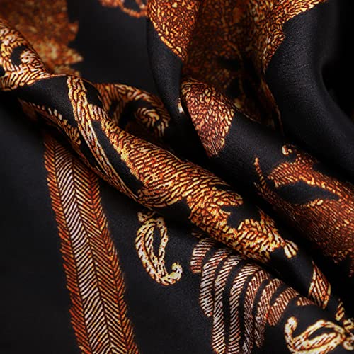 Image of ZDMHSH Fashion Scarves Scarf 100% Silk Feeling Scarf Silk Like Scarves Long Lightweight Sunscreen Shawls for Women