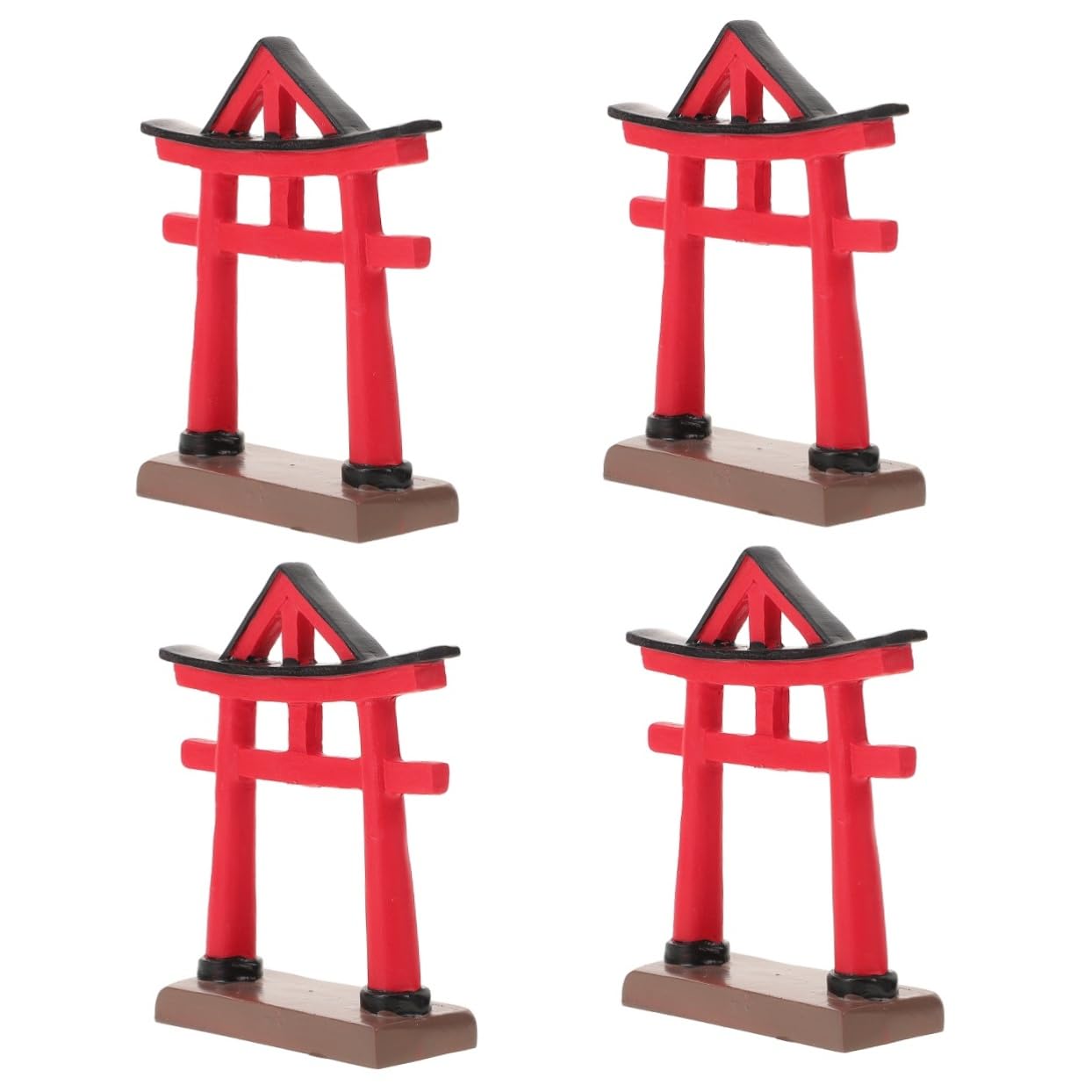 Ciieeo 4 Pezzi Torii Ornamenti In Resina Accessori Decorazioni Per Esterni Statue Mini Torii Volpe Figurine Miniature Torii Modello Acquario Torii Cancello Accessori Per Acquario