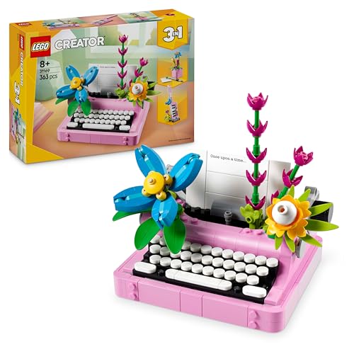 Image of LEGO Creator 3in1 Typewriter with Flowers Toy Playset 31169 Building Blocks Toys for 8+ Gift for Boys and Girls