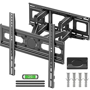 MOUNTUP TV Wandhalterung Schwenkbare Neigbare TV Halterun für 26-70 Zoll Flach & Curved LCD LED Fernseher bis zu 45kg, Max VESA 400x400mm, EU0092A