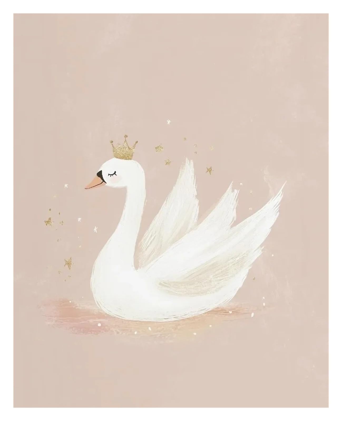 Xenite R Wall Art Canvas Prints Nordic Pink Cute Cartoon Animal Fox Unicorn Illustration Posters Prints Canvas Painting Living Oom Home Decor(,40X50cm)