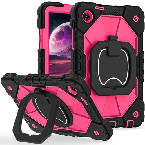 Funda T-Mobile Revvl Tab 2 antigolpes con soporte giratorio de 360 grados