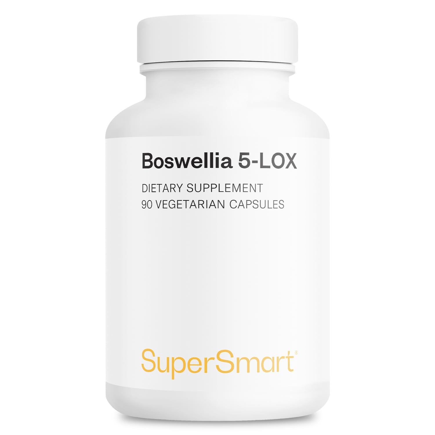 SuperSmart - Boswellia 5-​LOX - Extrait de Boswellia Serrata Standardisé 30% d'AKBA - Contribue à Inhiber l'Inflammation | Sans OGM - 90 Capsules Végétariennes
