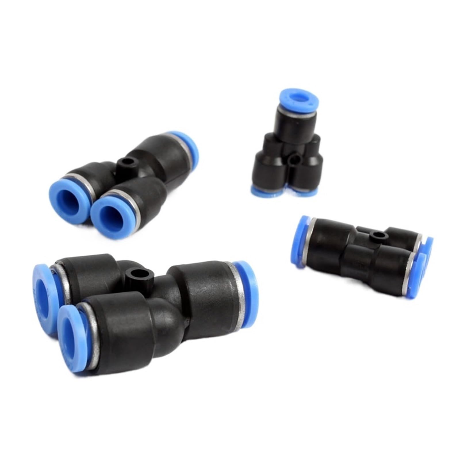 Wciskaj pneumatycznie złącze T Szybkie złącze Złączki pneumatyczne złącze plastikowe 4mm 6mm do 8mm rura węża powietrznego i wodnego Push in proste szybkozłącza gazowe 5 sztuk