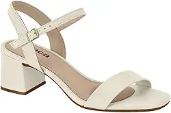 Sandalia Feminina Moleca Salto Bloco Tira Napa