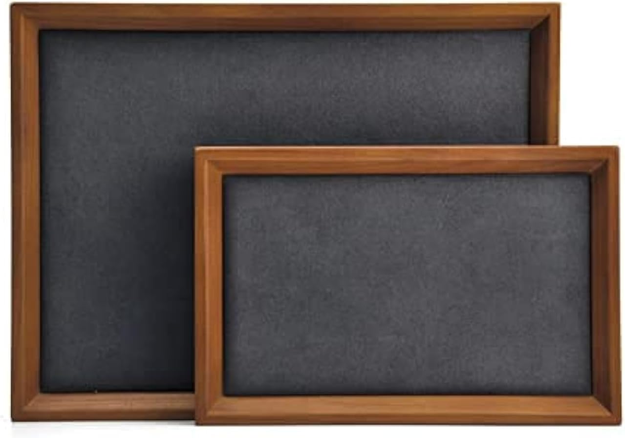 Oirlv Solid Wood Small Jewelry Tray Trade Showcase Countertop Jewelry Display Trays Rectangle Vanity Tray(Grey, Small) Gray 9.1" x 5.9" x 0.7"