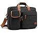Produktbild CoolBELL 15.6 Inch Laptop Tasche Aktentasche Herren Messenger Bag Umhängetasche Multifunktional Schultertasche schützend Laptoptasche für 15-15,6 Zoll MacBook,Canvas Schwarz