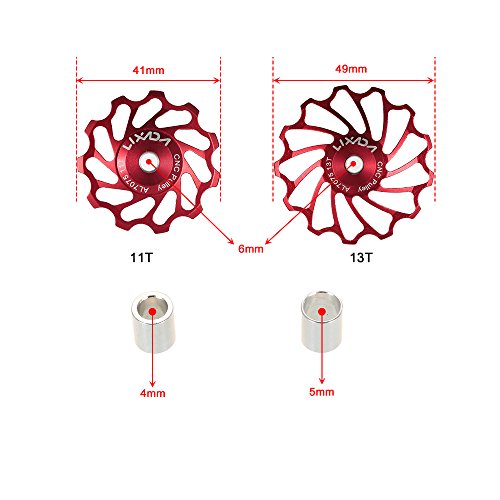 Polia de Metal, Romacci Roldana de cerâmica para bicicleta de estrada MTB Desviador traseiro de liga