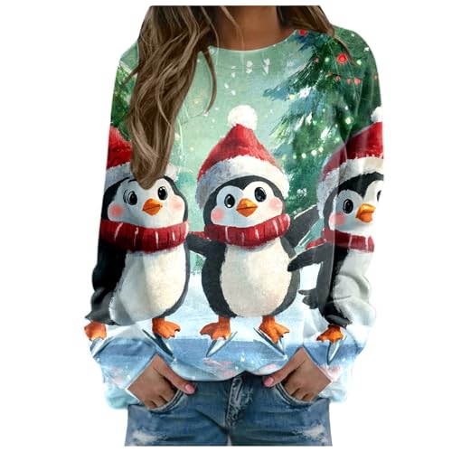 Generisch Pullover Damen Sweatshirts Weihnachtspullover Damen...