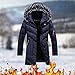 Wintermantel Herren Wasserdicht Schwarz Winter Einfarbige Winterjacke Steppjacke Steppmantel Plüschkragen Baumwolljacke Leicht Windjacke Mantel Daunenjacke Daunenmantel Outdoorjacke Mit Fellkapuze