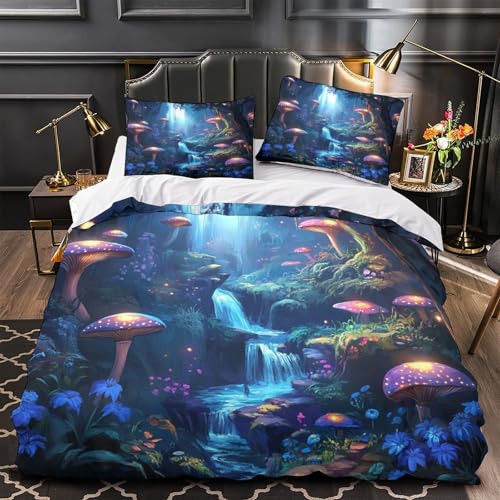 Housse de couette 3D imprimée en microfibre inaltérable pour lit King - 2