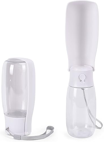 COFOETLN Botella de agua para perros 19 onzas lavable en lavavajillas con recipiente de alimentos dispensador de agua portátil para cachorros y