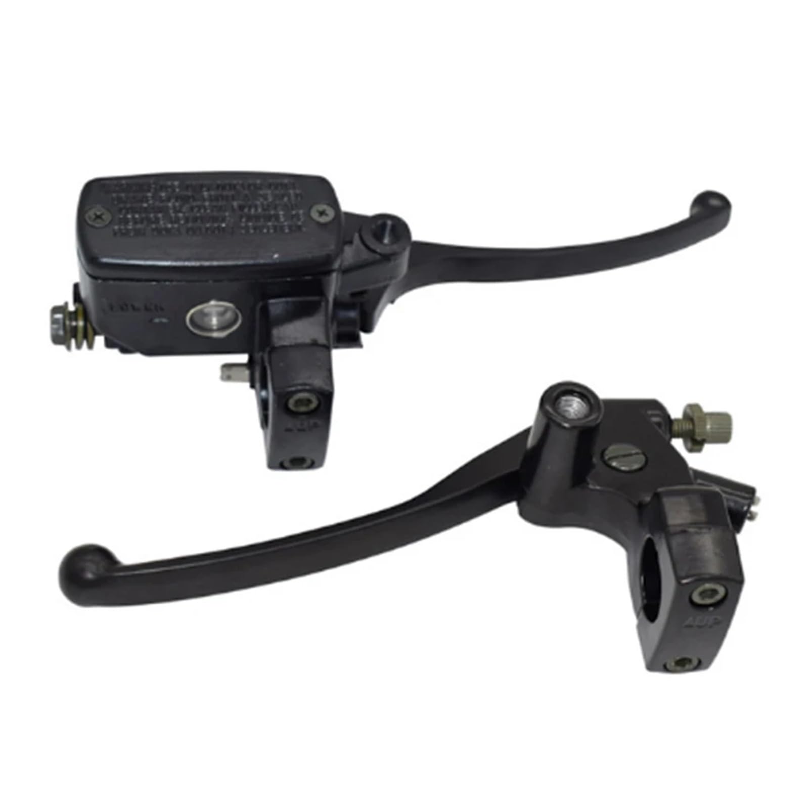 Zynther Motorcycle Brake Clutch Lever Universal 1" 24.5mm Motorcycle Brake Clutch for Master Cylinder Reservoir levers for Harley(Black-Set)