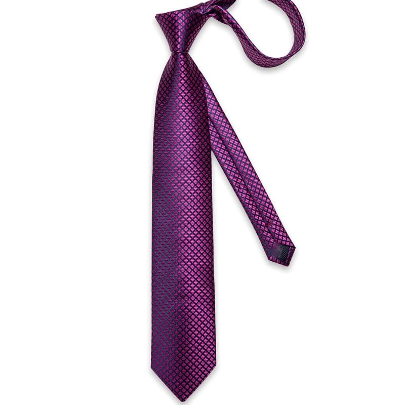 Corbata de seda de 8 cm para hombre con set de accesorios miniatura 5