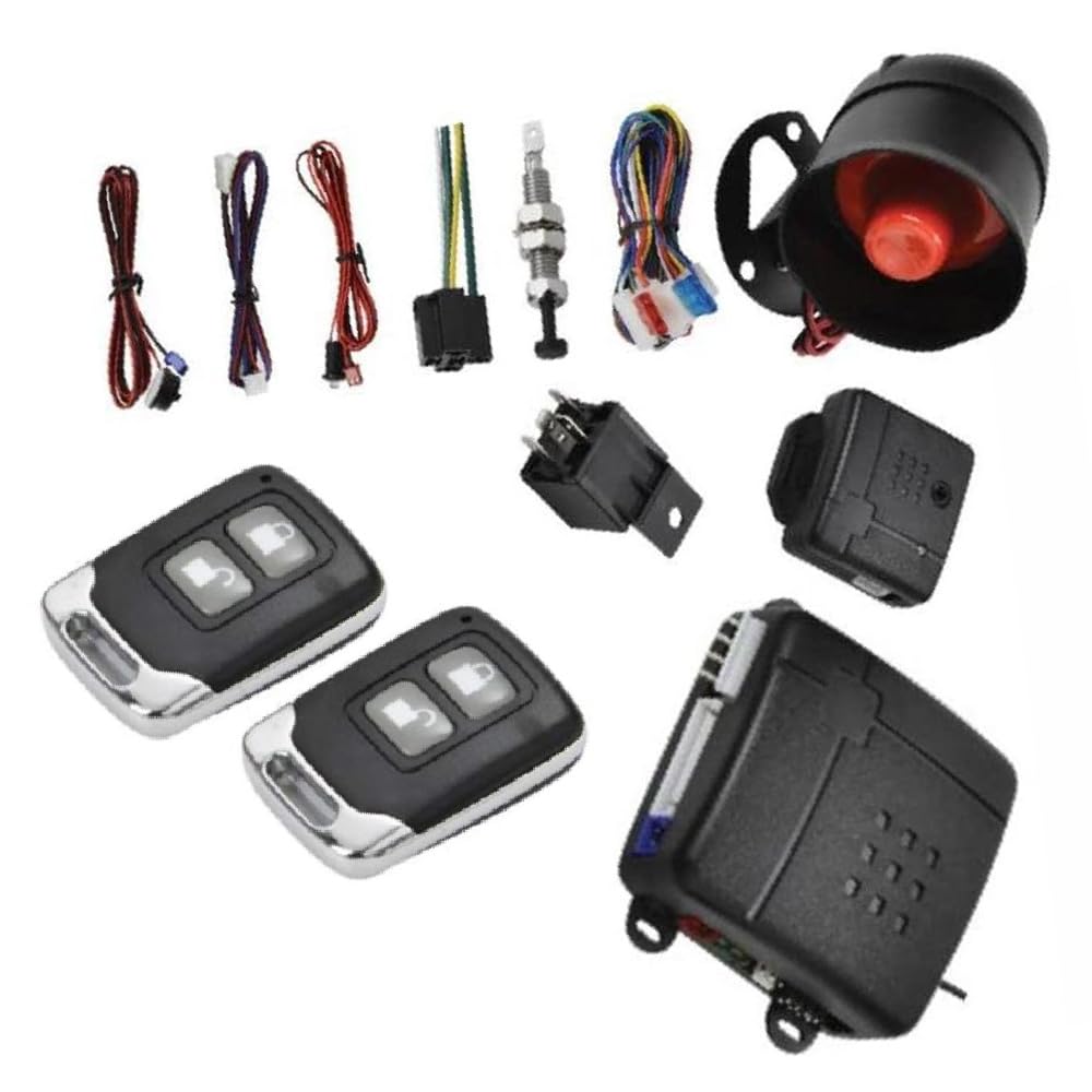 – Riloer Car Keyless Entry System Kit with 2 Remote Controllers Compatible with any Vehicle Equipped with Central Locking Systems Requiring Electric Inflatable Central Door Locking Plastic and Metal