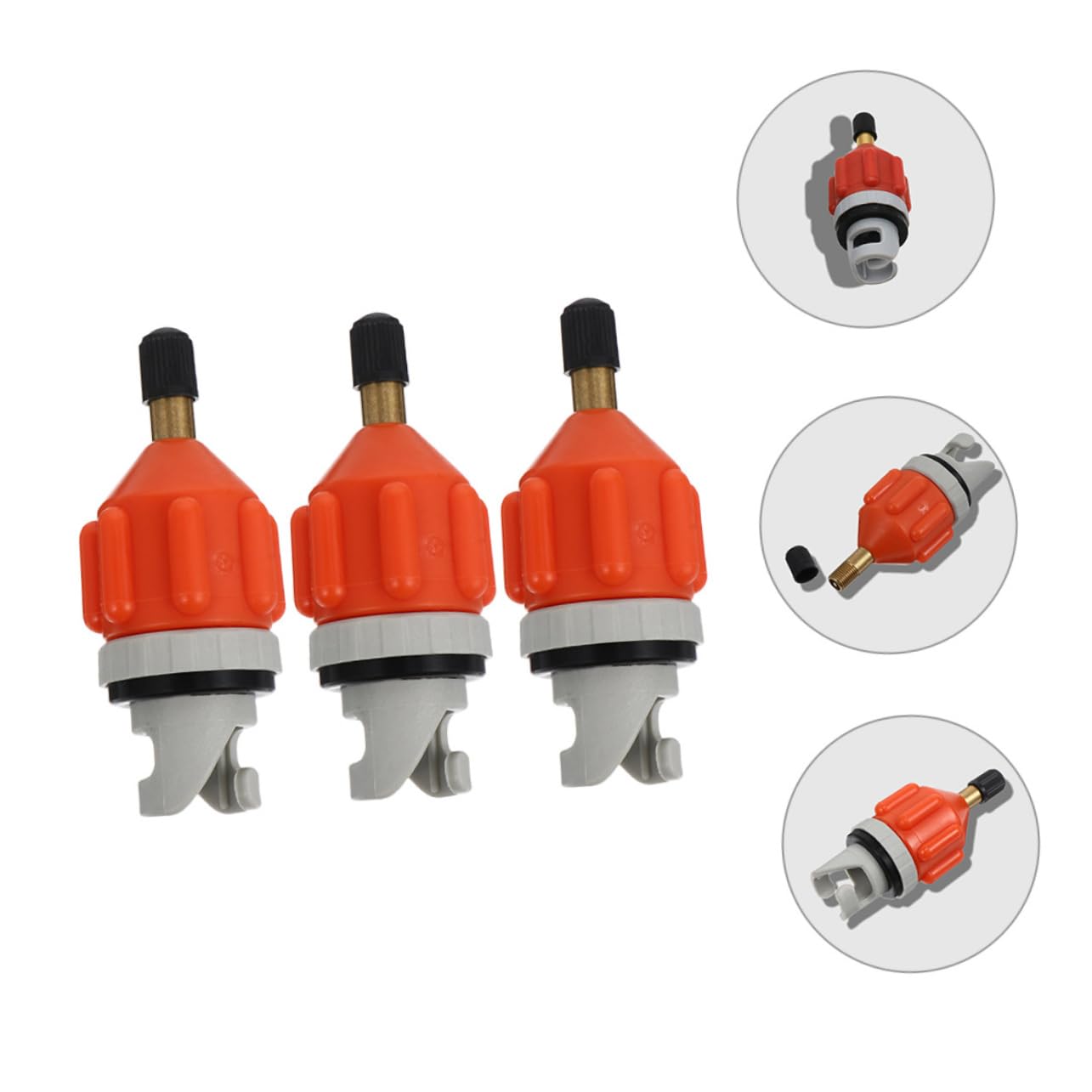 UPKOCH Adattatore Ugello Gas Ugelli Adattatore Valvola Pompa dell'Aria Air Pump Pompa Ad Aria Adattatore Pompa Gonfiabili Adattatore Pompa Letto Gonfiabile Rame Rosso