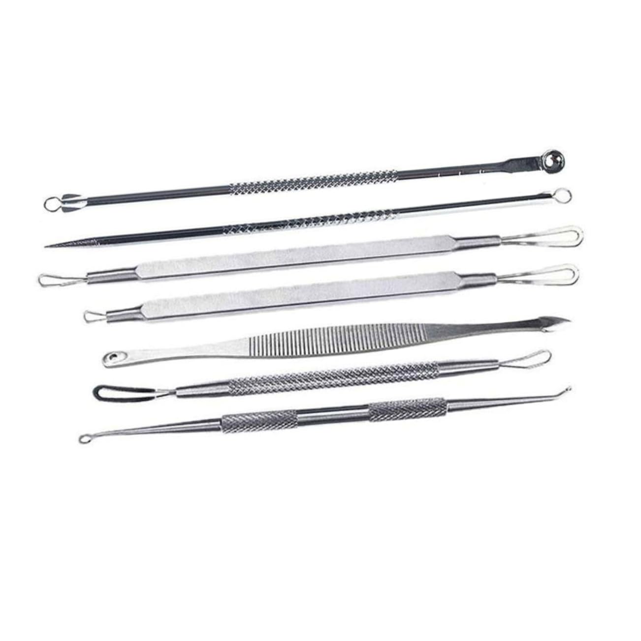 Beatifufu Skin Spatula Remover Tool Set 7pcs Spoon Tips Loop Tips Spade Cleaner Needles for