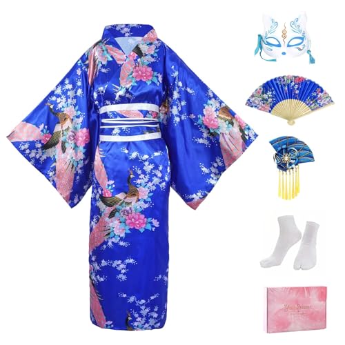 CRFASIBE 5 Stück Japanisches Kimono Damen, Traditionelles Geisha...