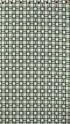 Image of Woah Geometric Pattern Grommet Curtains, 5 Feet for Living Room Bedroom|Geometric Pattern Faux Silk Room Darkening Door Curtains 4x7 feet (Green, 5 Feet Pack of 1)