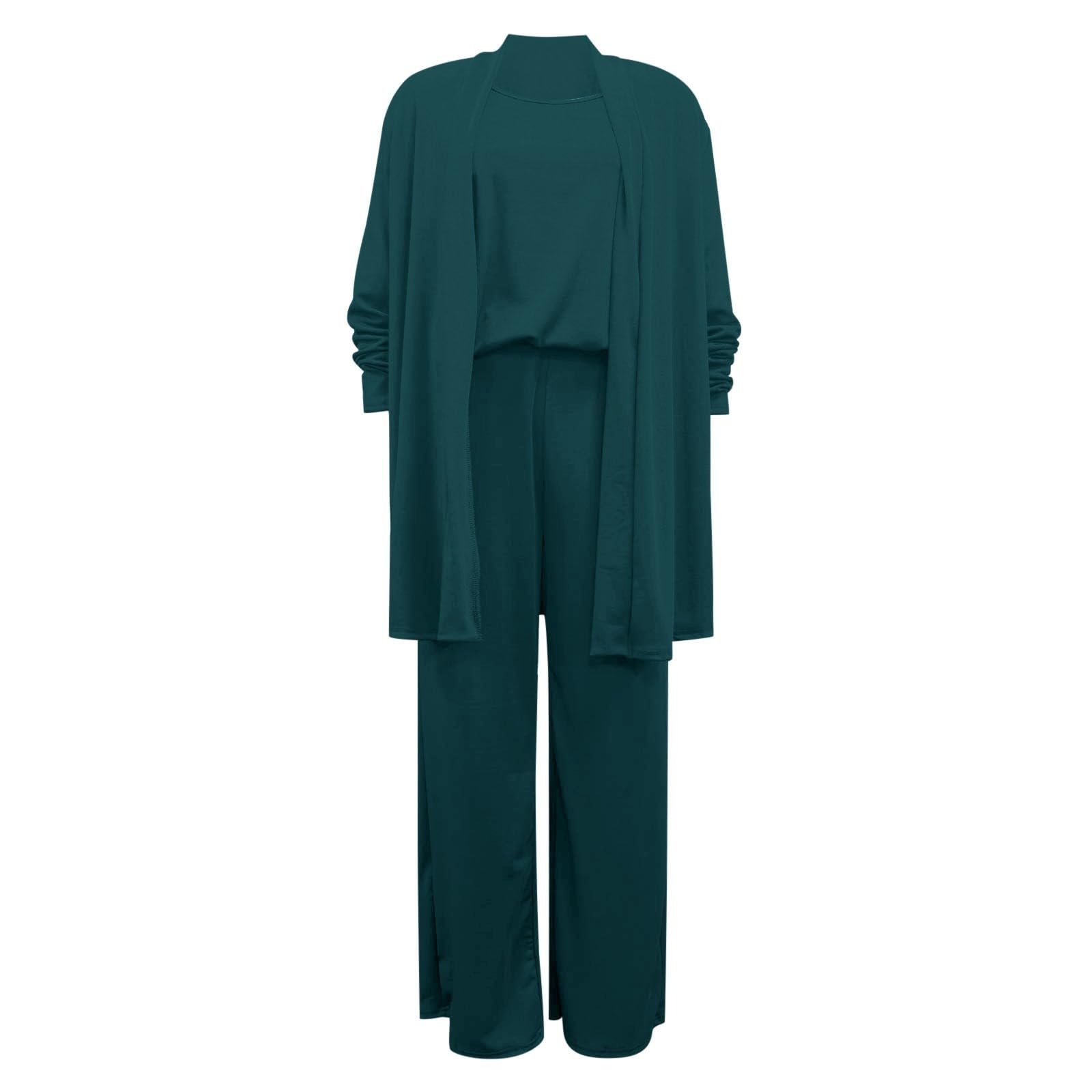 Ensemble Pantalon Femme 2 Pièces Décontracté Estival Col V Pantalon Large Taille Haute Cocktail Coton Sortie Classique Tenue Femme A133