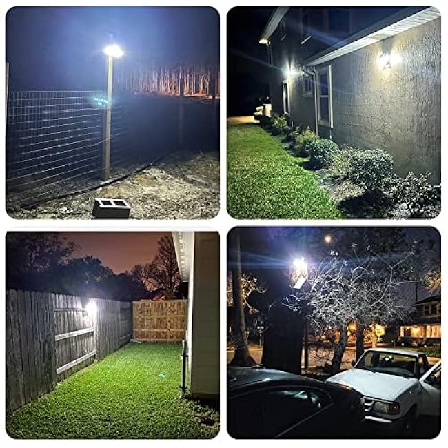 Mokot Solar Lights Outdoor, 288 LED 2800LM Motion Sensor Outdoor Light with Remote Control, 4 Heads IP65 Waterproof Solar Flood Security Lights for Outside Patio Wall -2PACK