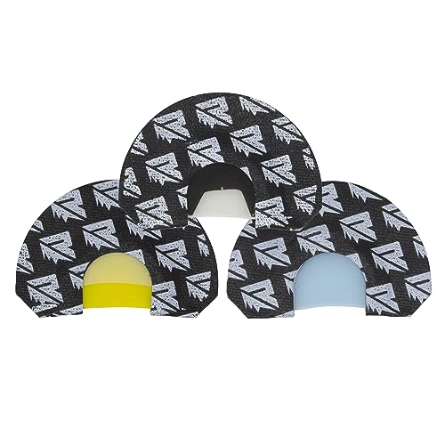 RIVEN Origin Series Elk Call Combo 3 Pack for Hunting | Perfect Variety of Reeds for Cow, Calf & Bull Sounds | Includes Single Lady, Black Ice & Stratum Large Frame Mouth Calls & One Carry Case