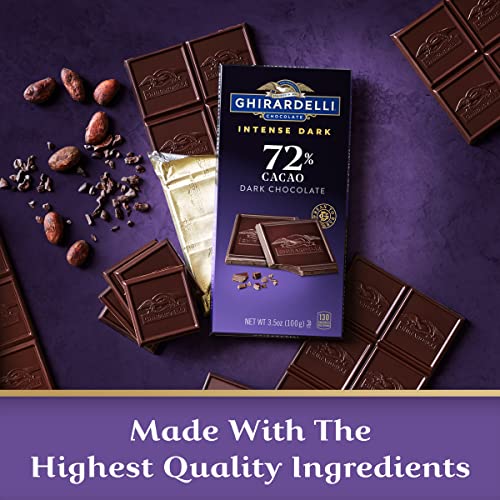 Jácler 72% CACAO 12PK GH BAR Ghirardelli 72% Cacao Intense Dark Twilight Delight And Delicious Chocolate Bar thumb #4