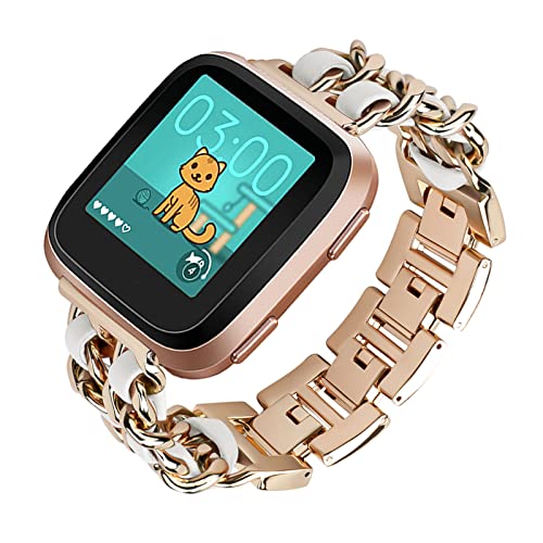Bracelet Fitbit Sense 2 acier inoxydable et cuir à fixations rapides