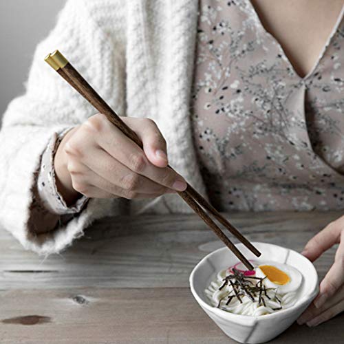 Coffret Cadeau de Baguettes réutilisables en Bois avec étui, Baguettes japonaises à Sushi, Baguettes Chinoises de Luxe en Bois Naturel, Baguettes antidérapantes, lavables au Lave-Vaisselle B