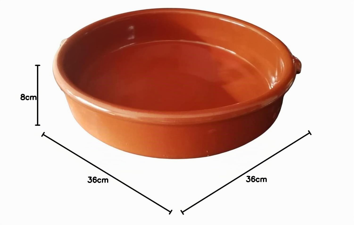 CAZUELA PARA COCINAR GRANDE FABRICADA ARTESANALMENTE. De barro. Hecho a mano por artesanos de España. "ENVÍO GRATIS" (36CM)