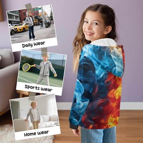 Cool Zip Up Hoodies for Boys Fleece Hooded Sweatshirt with Pockets Fall Winter Clothes Size 5-14 Years3