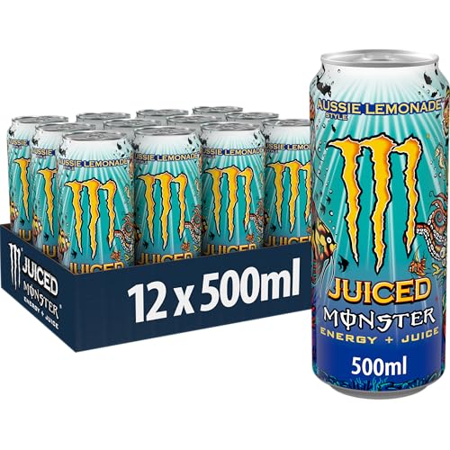 Monster Aussie Style Lemonade, Bebida Energética- Pack de 12 latas de 500ml