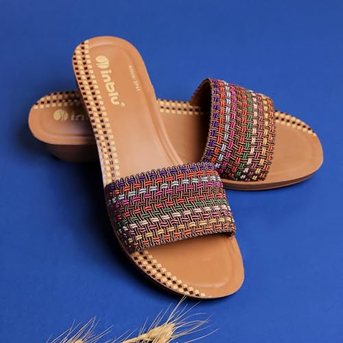 Image of inblu Stylish Fashion Slipper for Women | Comfortable | Lightweight | Anti Skid | Casual Office Footwear (SP41 BLACK)