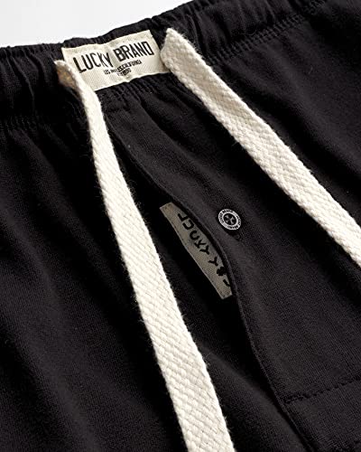 Lucky Brand Men's Knit Jogger Sleep Lounge Pants, Black, Medium #TOP1