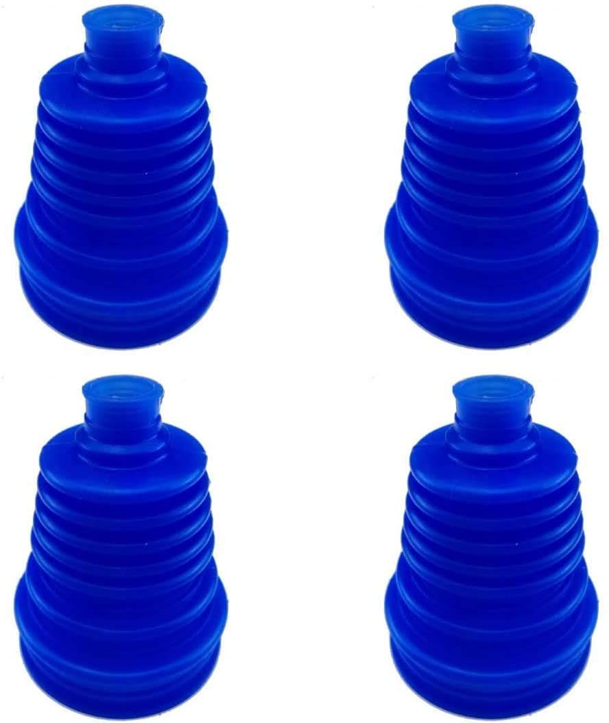 4pcs Universal Silicone Constant Velocity CV Boot Cover Seal Joint Kit Replacement Telescopic Sleeve (Blue)