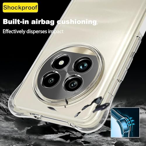 Image of REALCASE Silicone Realme 13 Pro / 13 Pro Plus 5G Back Cover Case, Scratch Resistant Protective Crystal Clear Transparent Shock Proof Bumper Back Cover Case for Realme 13 Pro / 13 Pro Plus 5G