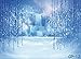 LYWYGG 7x5ft Ice and Snow White World Photography Backdrops Background Christmas Winter Frozen Snow Ice Crystal Pendant World for Children Photo Studio Props Backdrop CP-12
