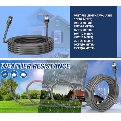 Cabo de Substituição Starlink, Cabo de Satélite à Prova D'água Gen3, Velocidade de 1200 Mbps, Cabo