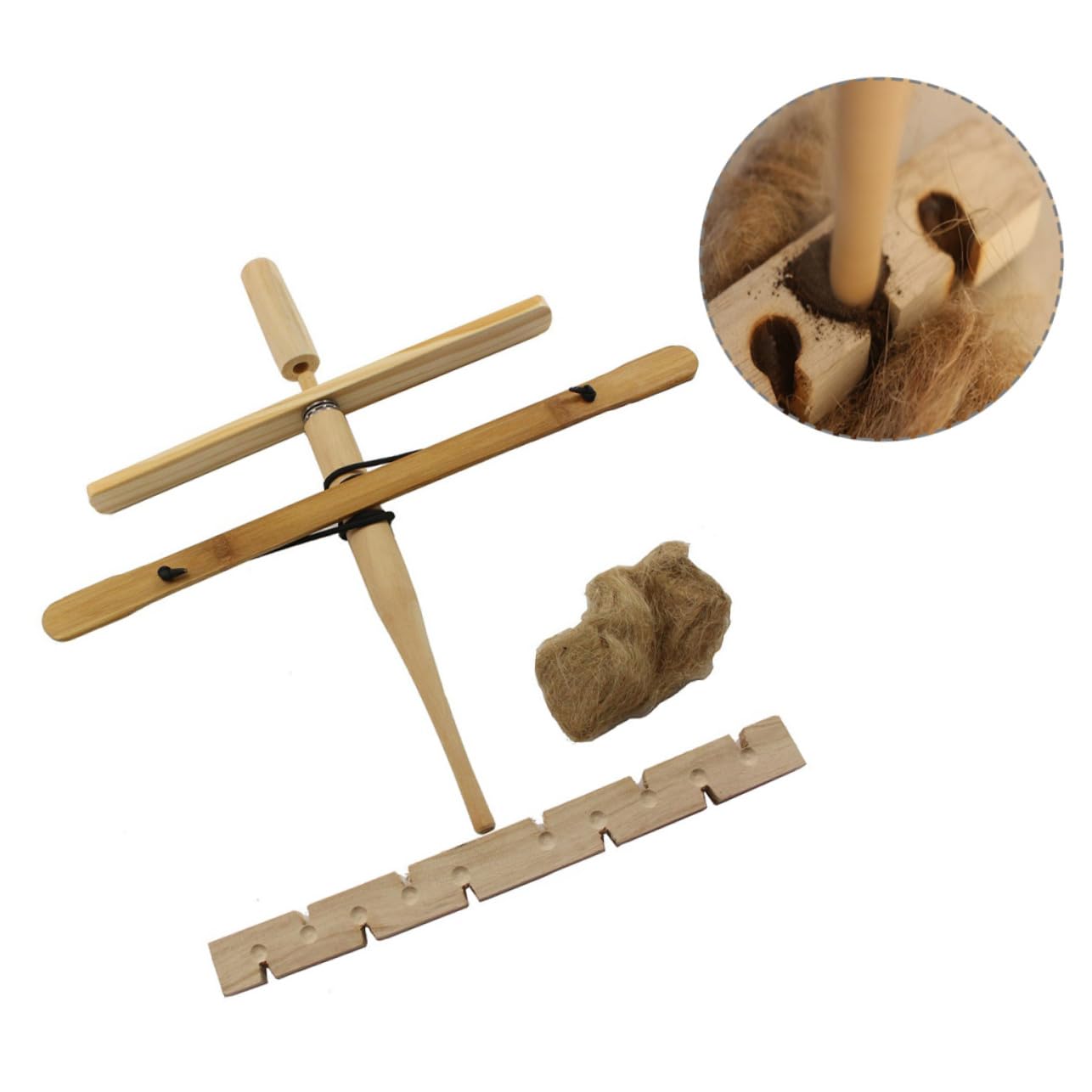 WOONEKY Kit de Démarrage en Bois pour Feu D’extérieur, Outil de Friction Portable, Léger, Sûr et Facile à Utiliser pour Survie en Camping, 1 Set
