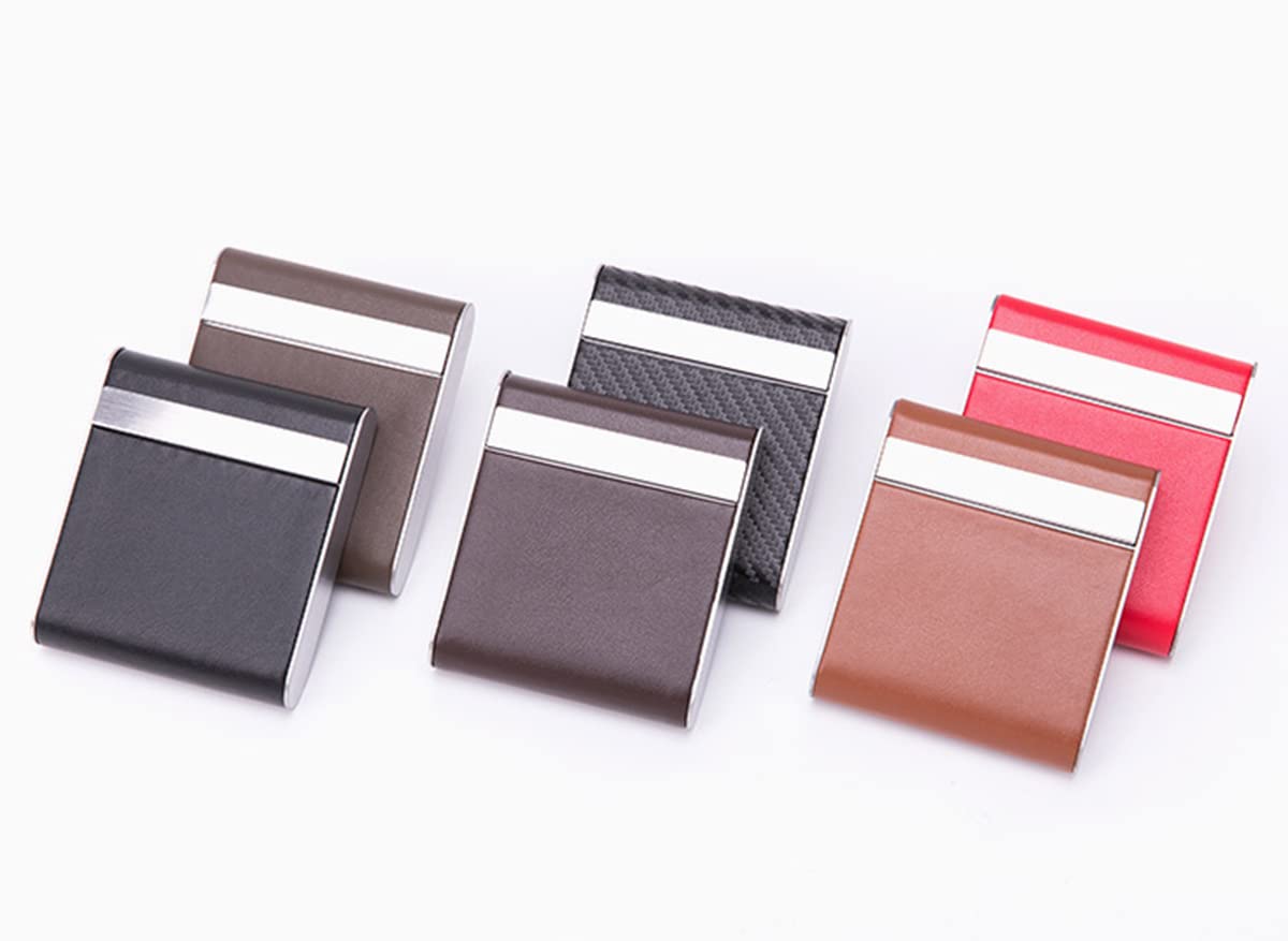 Etui na papierosy Etui na papierosy ze stali nierdzewnej Etui na papierosy z metalu Nowe etui na papierosy z włókna węglowego z magnetyczną klamrą Flip do，G