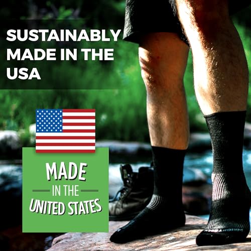 Wrightsock Merino Coolmesh II Crew Hiking Socks for Men and Women – Eco-Friendly Anti Blister Socks - American Made4