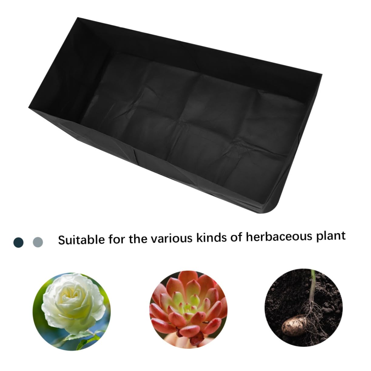 BESTonZON Pflanzbeutel Blumenpflanzbeutel Atmungsaktiver aus Vliesstoff Wiederverwendbarer mit Großer Kapazität Schwarzer Pflanzsack mit Luftdurchlässigkeit für Garten und Indoor