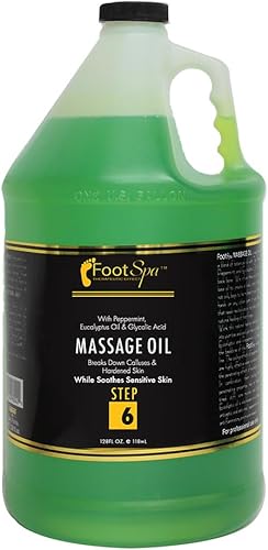 Foot SPA - Aceite de masaje, extracto de eucalipto, 128 onzas, terapia de masaje profesional de cuerpo completo, manicura, pedicura, relaja los