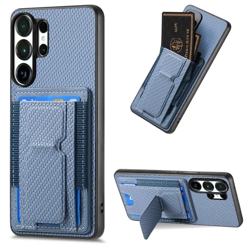 Coque silicone Samsung Galaxy A17 5G, étui portefeuille bleu anti-rayures